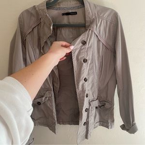 tan/beige jacket, good condition, no stains or tears, great fit